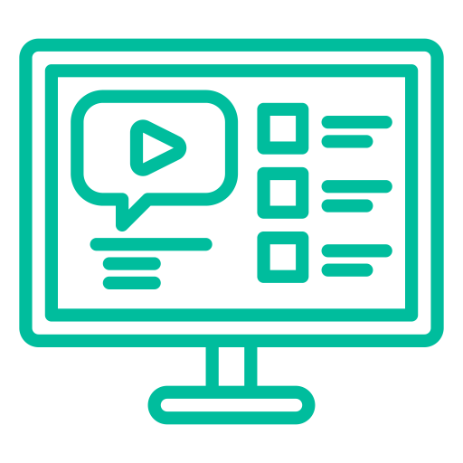 Icon for a program with video and community